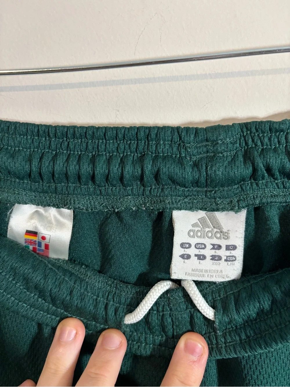 Vtg Adidas Notre Dame Fighting Irish Running Gym Shorts Large